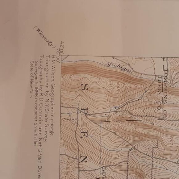 Ithaca ny original topographic map. Set of two maps. Dryden. Upstate ny. Cornell - Picture 9 of 9